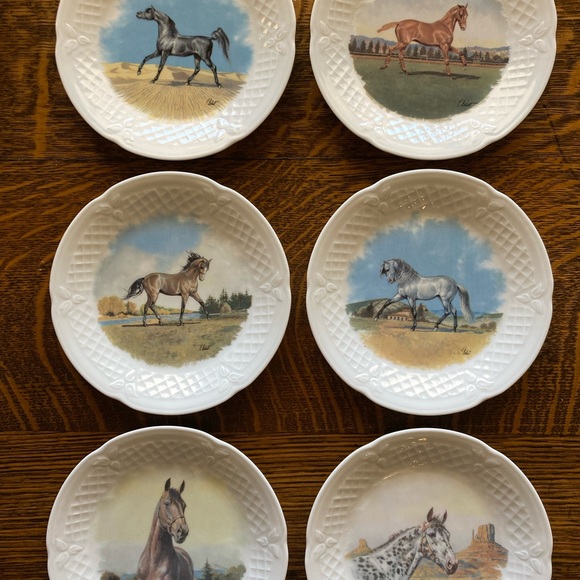 Philippe Deshoulières’s French white Limoges porcelain elegant set 6 horses rare - Picture 2 of 10
